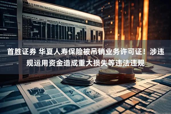 首胜证券 华夏人寿保险被吊销业务许可证！涉违规运用资金造成重大损失等违法违规