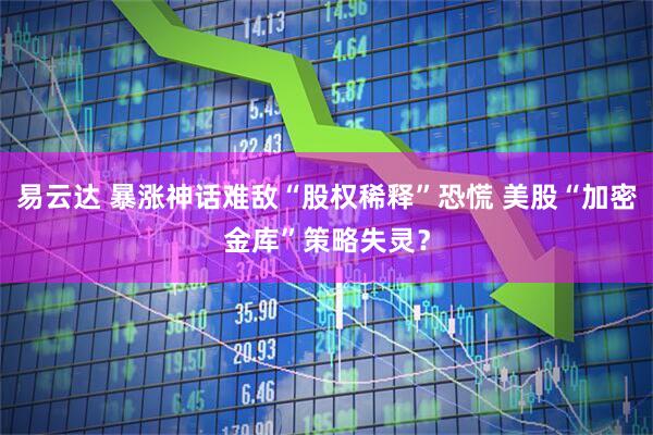 易云达 暴涨神话难敌“股权稀释”恐慌 美股“加密金库”策略失灵？