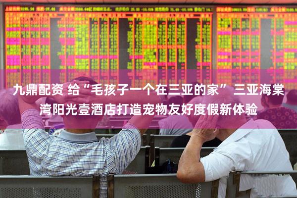 九鼎配资 给“毛孩子一个在三亚的家” 三亚海棠湾阳光壹酒店打造宠物友好度假新体验